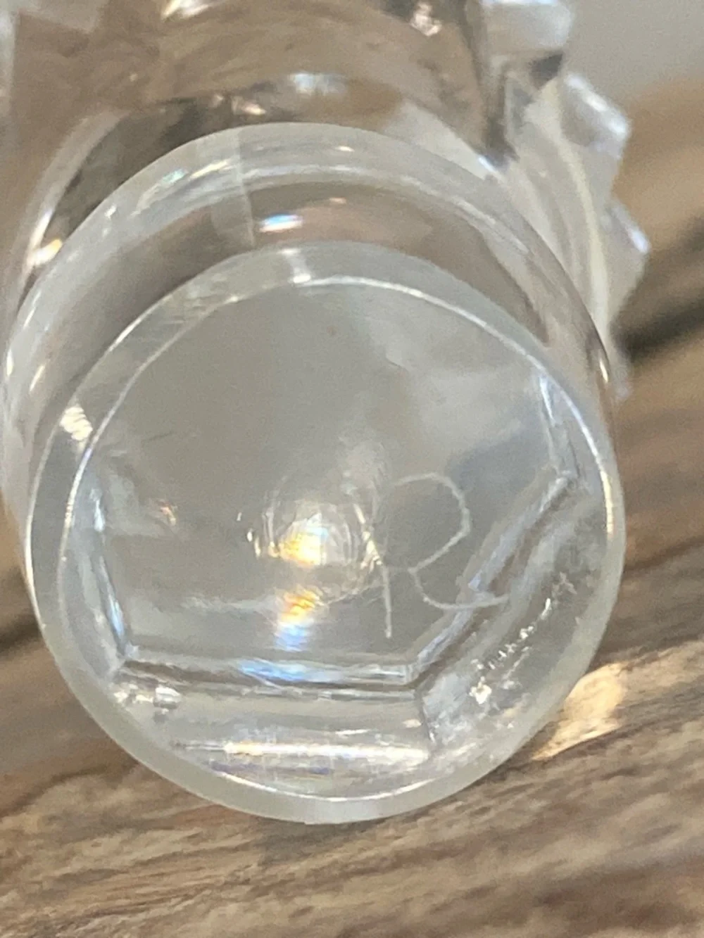 Cut Crystal Cruet Bottle with Stopper - 10”